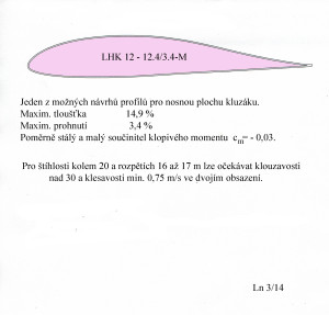 Návrh profilu dvoumístného kluzáku