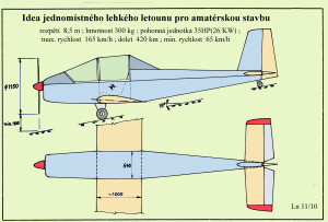 105 Jednomístný lehký motor. letoun