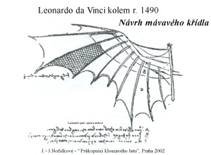 Leonardovo mávavé křídlo r. 1490