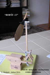 Návrh zaklápěcího mechanizmu vrtul. pohonu Rorýse 12