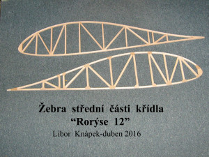 žebra střední části křídla Rorýse 12